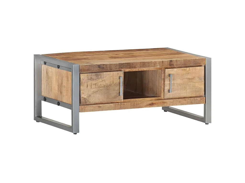 Table basse 95x50x40 cm Bois de manguier brut