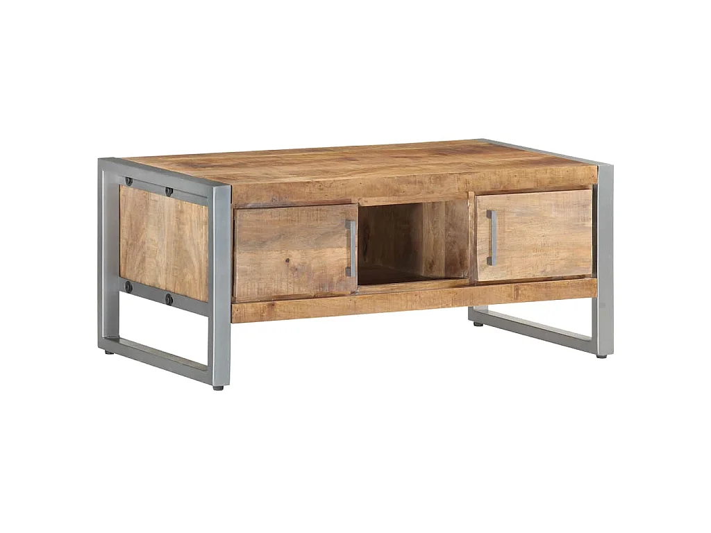 Table basse 95x50x40 cm Bois de manguier brut