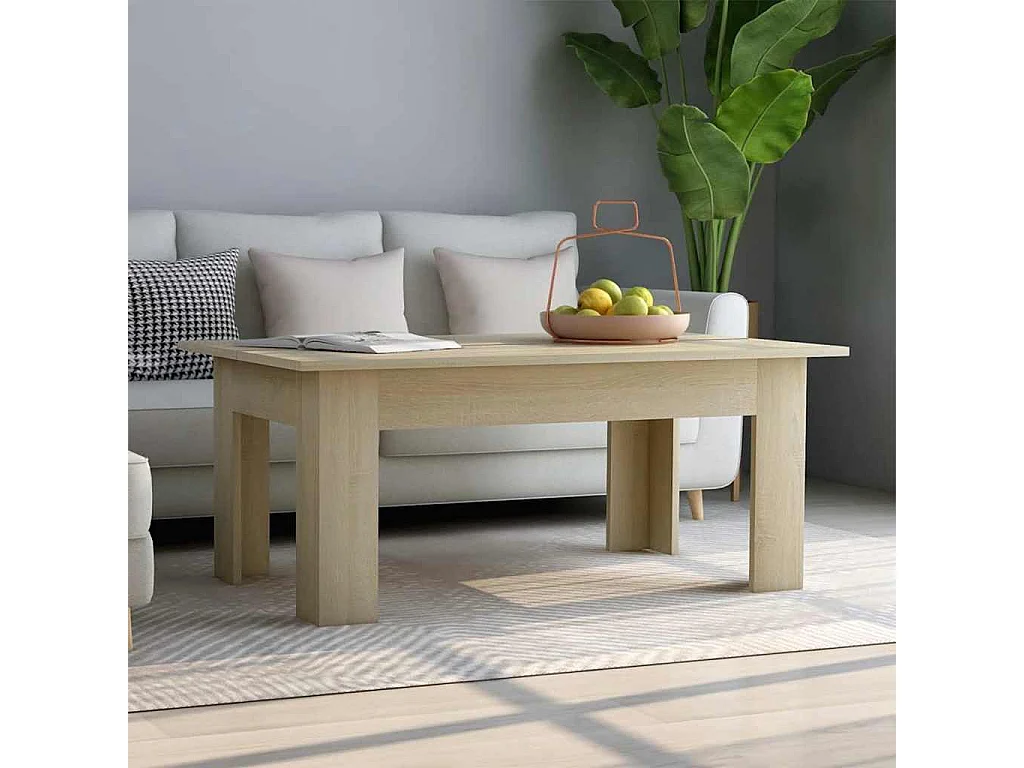 Table basse Chêne sonoma 100x60x42 cm Bois d’ingénierie