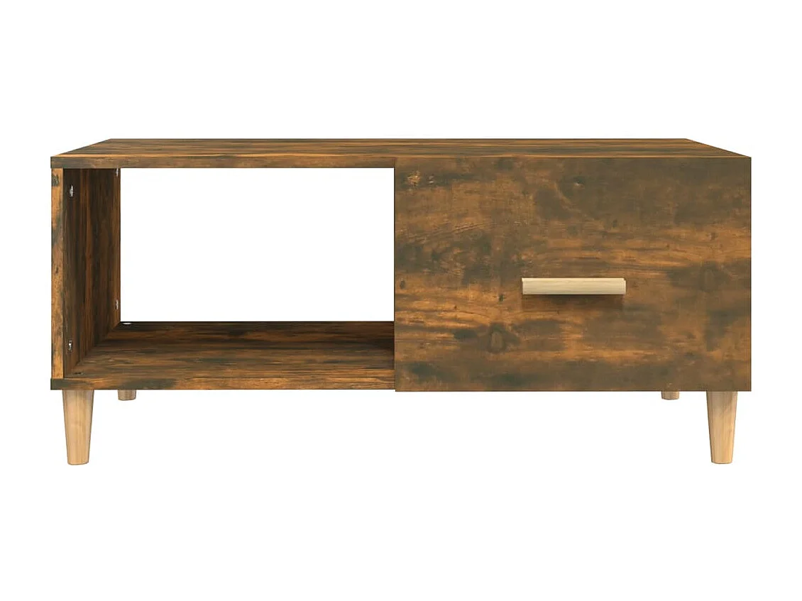 Table basse chêne fumé 89,5x50x40 cm bois d'ingénierie