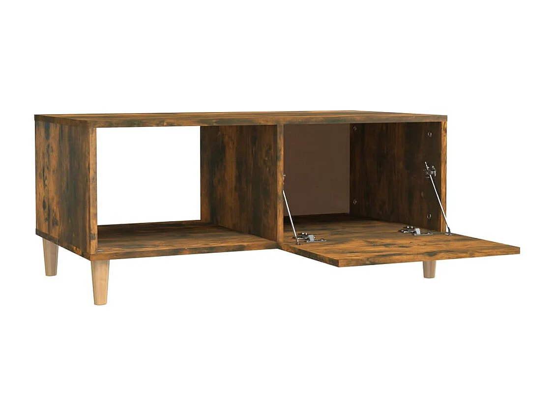 Table basse chêne fumé 89,5x50x40 cm bois d'ingénierie