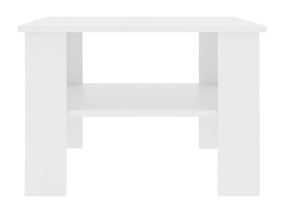 Salontafel 60x60x42 cm bewerkt hout wit