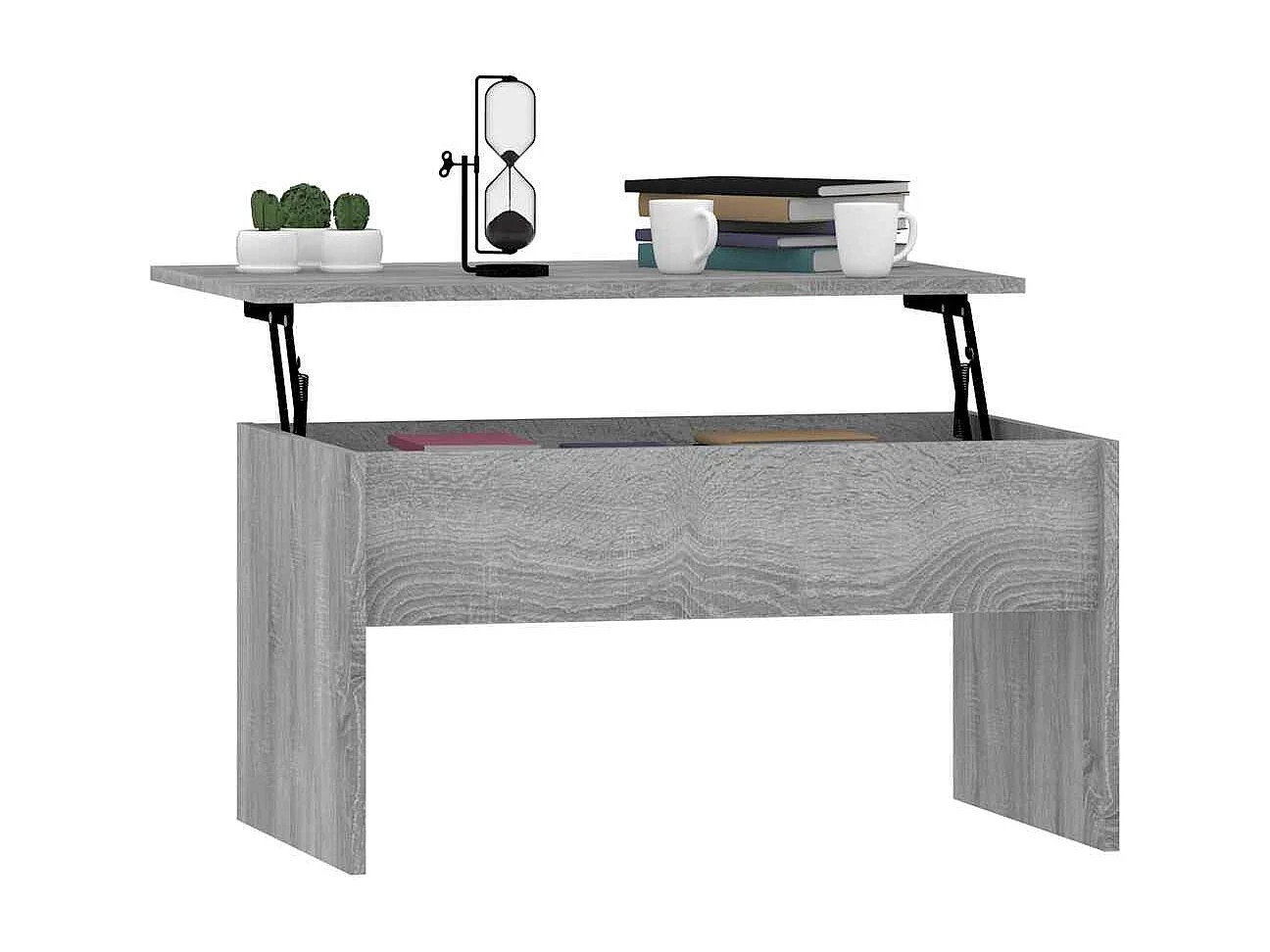 Table basse Sonoma gris 80x50,5x41,5 cm Bois d'ingénierie