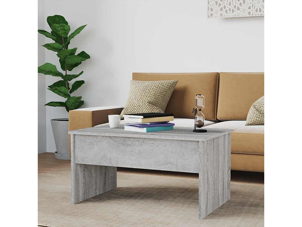 Tavolino Salotto Grigio Sonoma 80x50,5x41,5cm Legno Multistrato