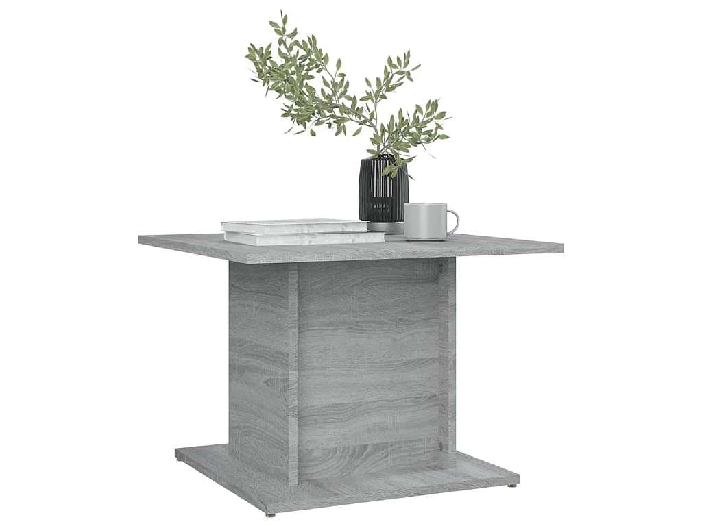 Salontafel 55,5x55,5x40 cm bewerkt hout grijs sonoma eikenkleur