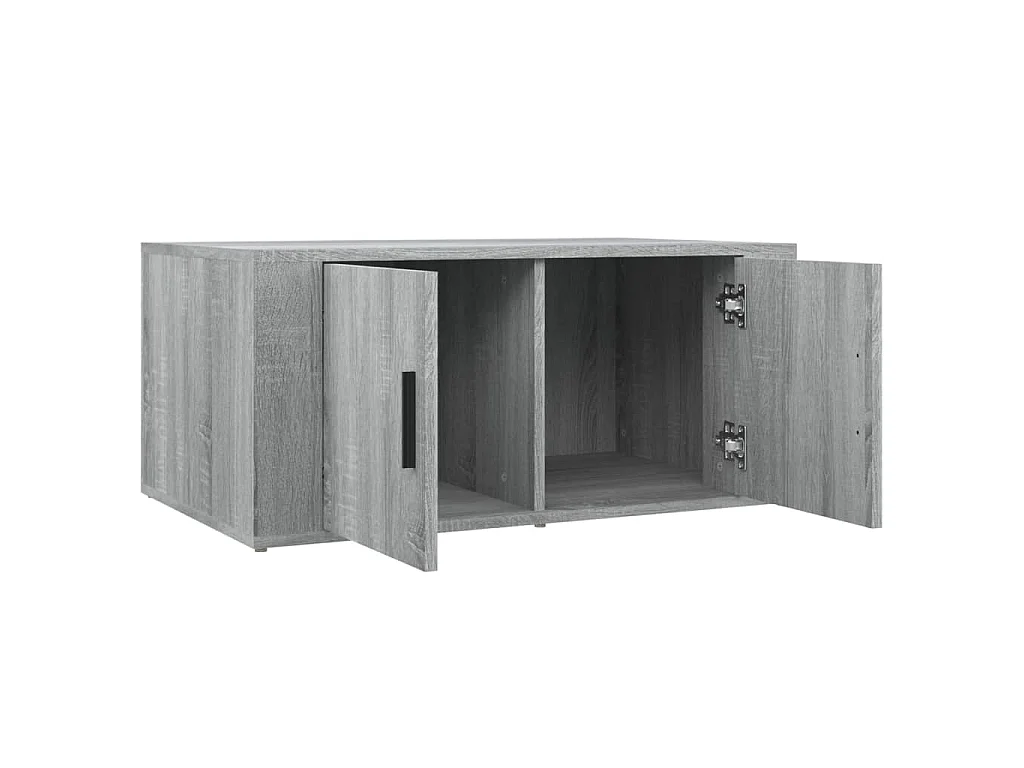 Salontafel 80x50x36 cm bewerkt hout grijs sonoma eikenkleurig