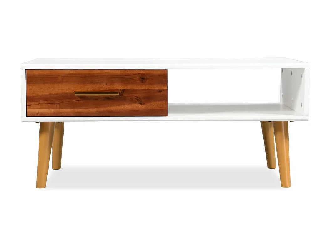 Table basse Bois d'acacia massif 90x50x40 cm