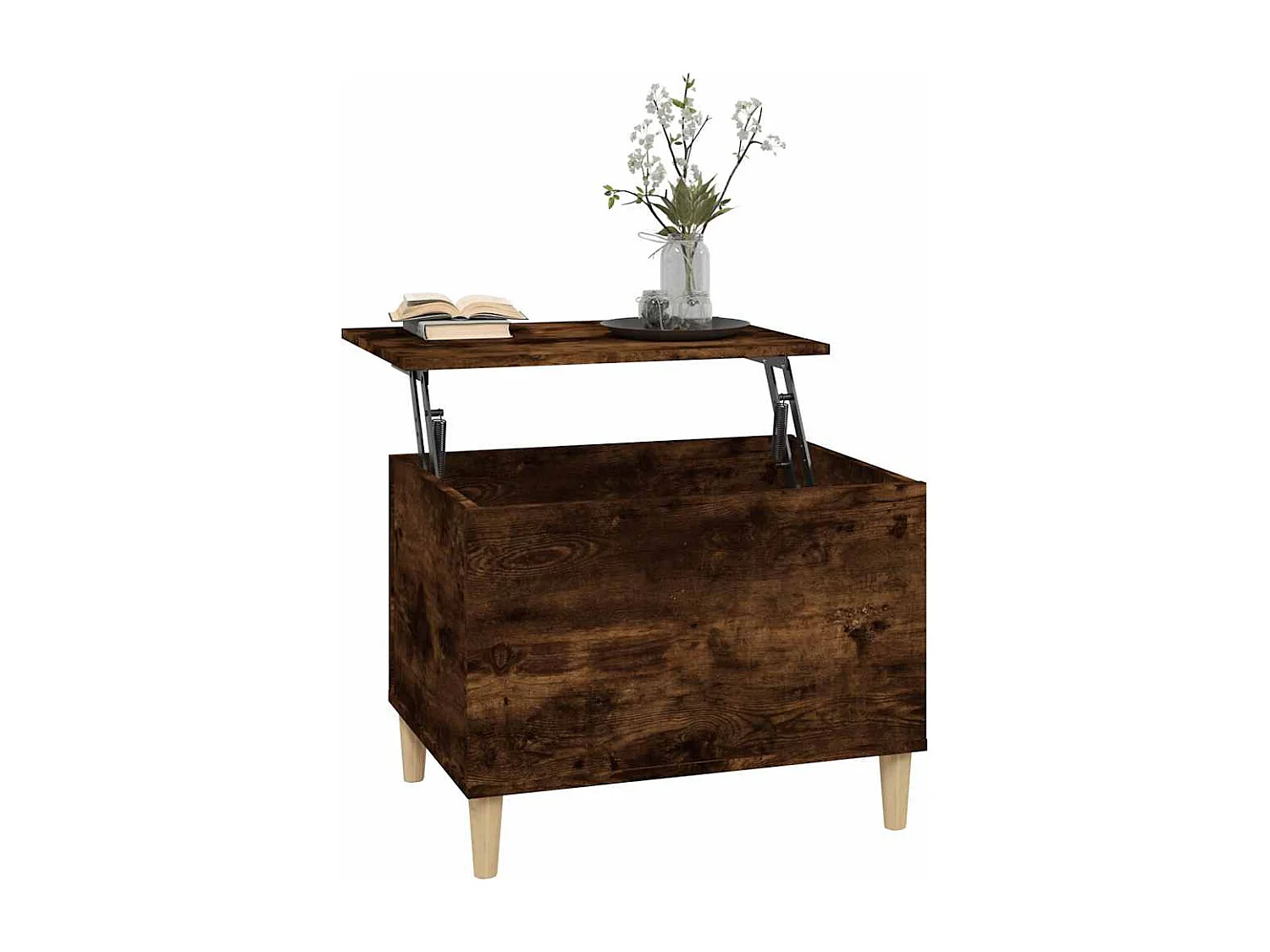 Table basse Chêne fumé 60x44,5x45 cm Bois d'ingénierie