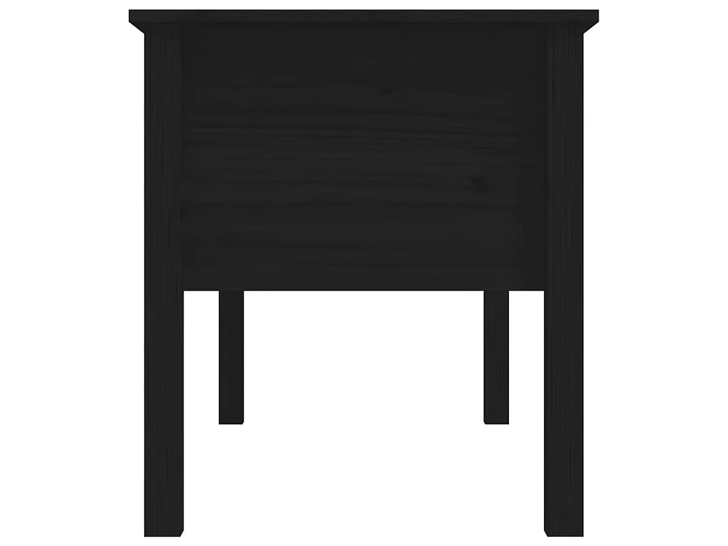 Table basse Noir 102x49x55 cm Bois massif de pin