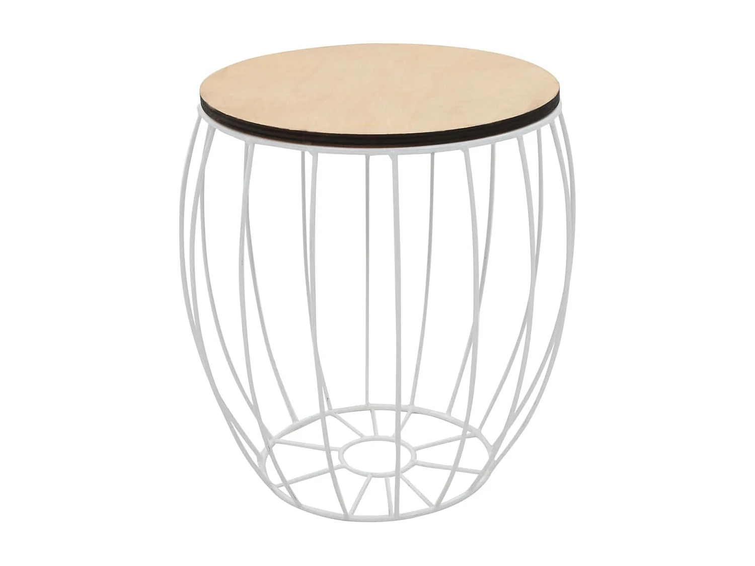 Salontafelset populierenhout multiplex ijzer 3-delig