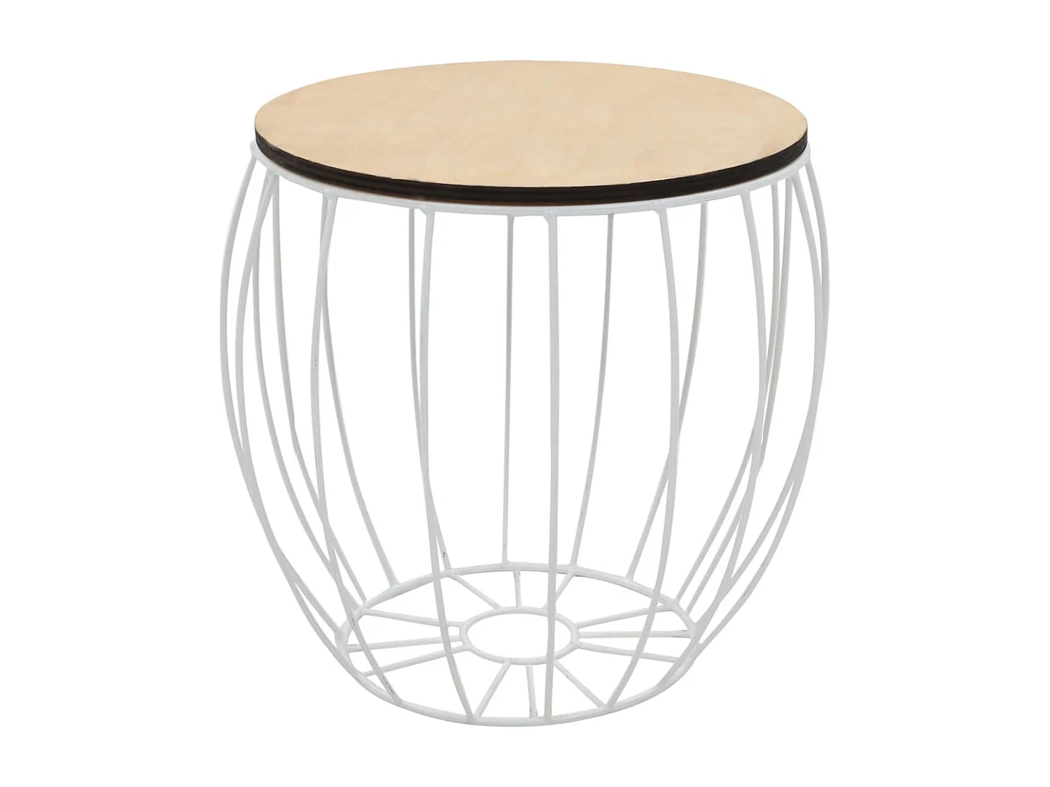 Salontafelset populierenhout multiplex ijzer 3-delig