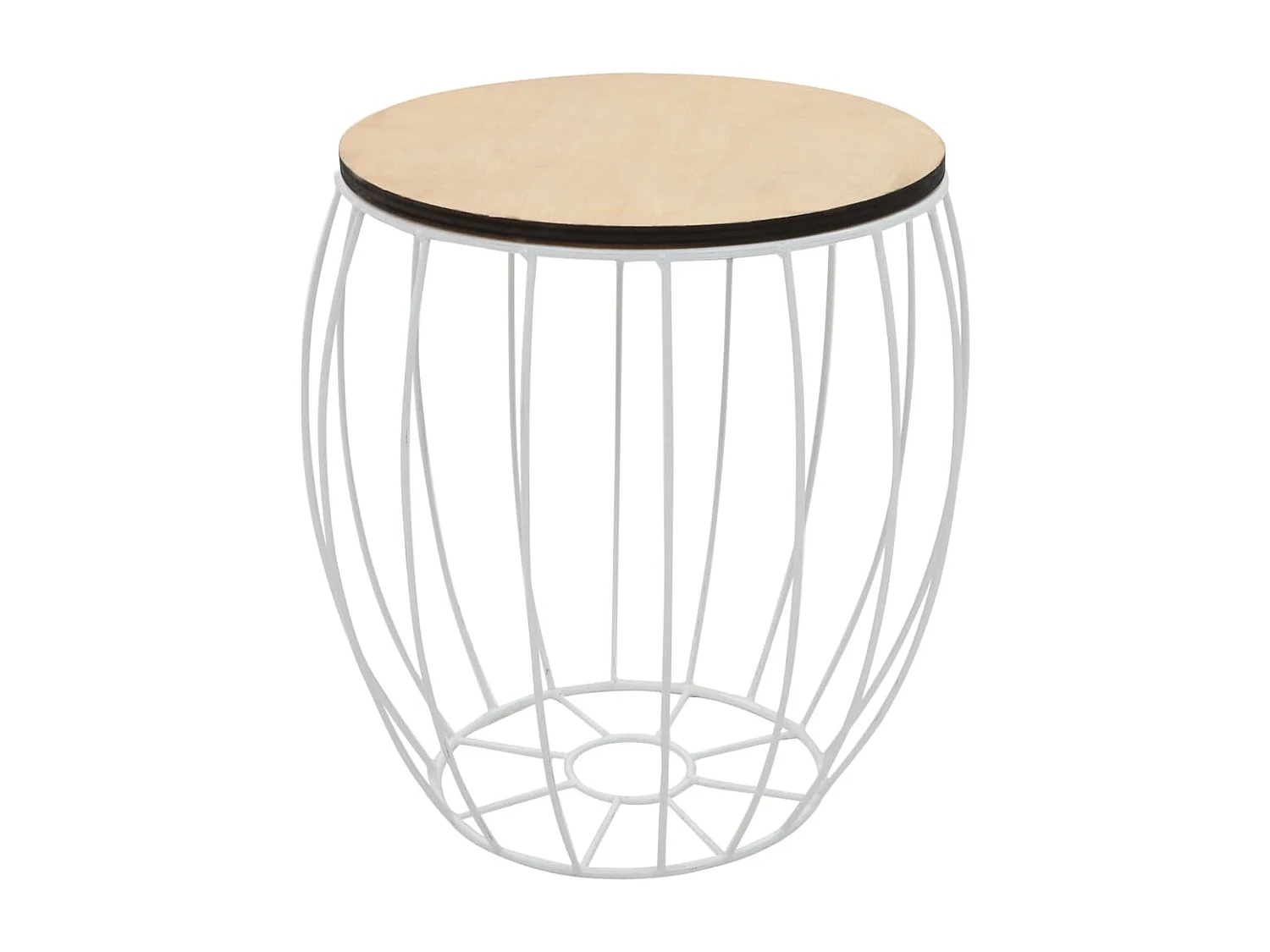 Salontafelset populierenhout multiplex ijzer 3-delig