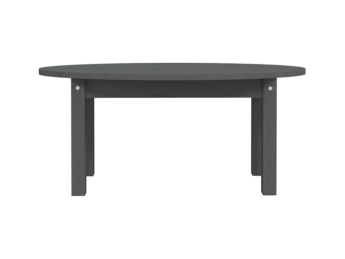 Couchtisch Grau 80x40x35 cm Massivholz Kiefer