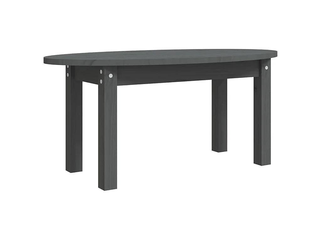 Salontafel 80x40x35 cm massief grenenhout grijs