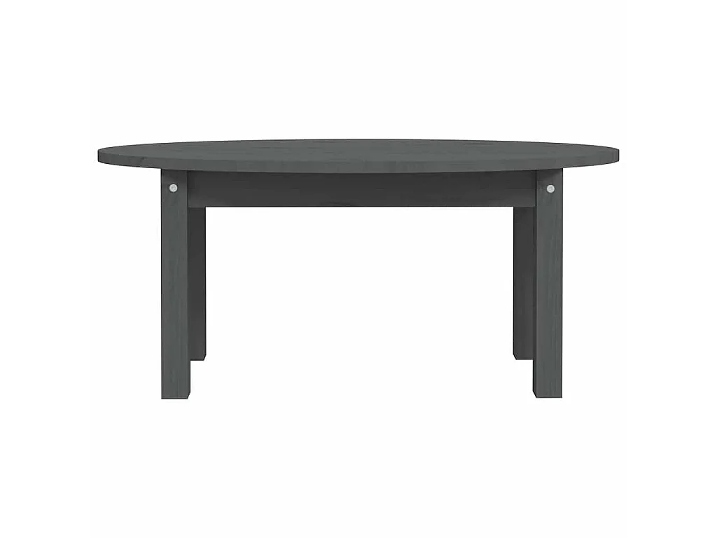 Mesa de centro de madera maciza de pino gris 80x40x35 cm