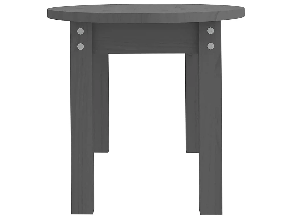 Mesa de centro de madera maciza de pino gris 80x40x35 cm