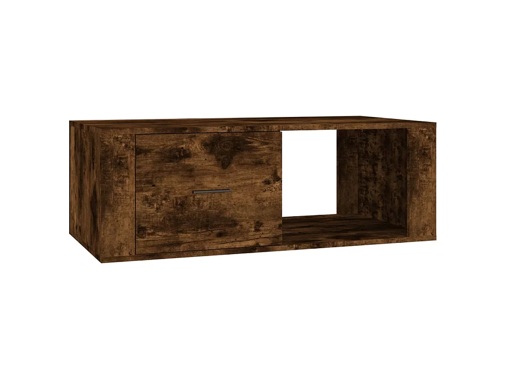 Table basse Chêne fumé 100x50,5x35 cm Bois d'ingénierie