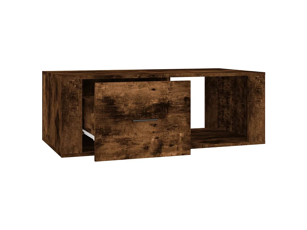 Table basse Chêne fumé 100x50,5x35 cm Bois d'ingénierie