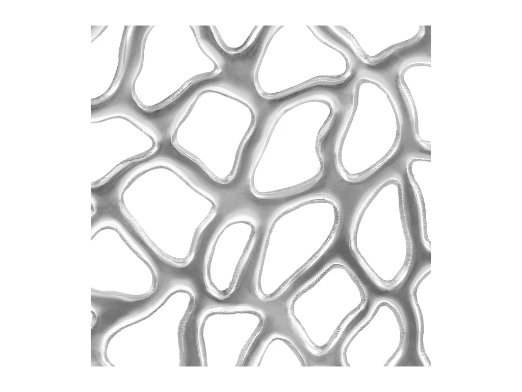 Table basse Aluminium moulé 70x30 cm Argenté