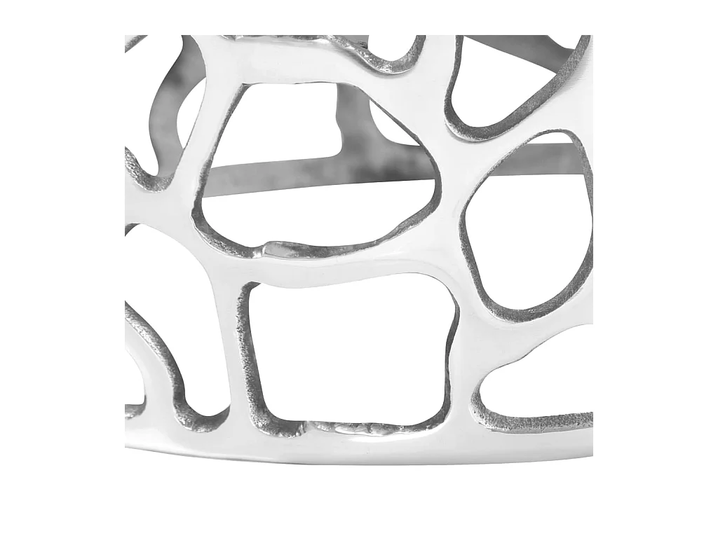 Table basse Aluminium moulé 70x30 cm Argenté