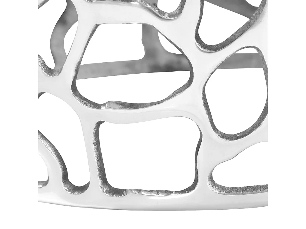 Table basse Aluminium moulé 70x30 cm Argenté