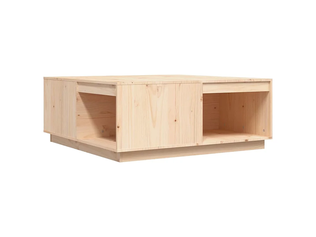 Tavolino da Salotto 100x101x40,5 cm in Legno Massello di Pino