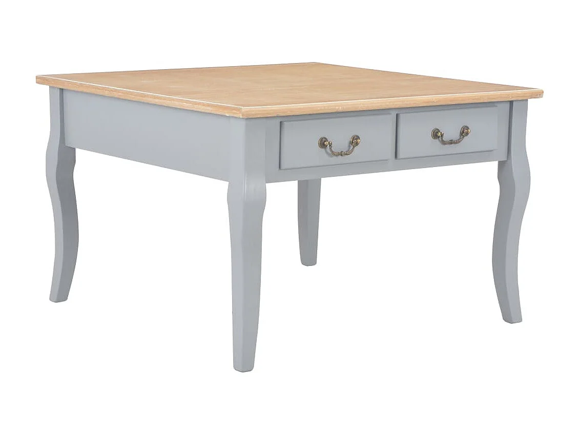 Salontafel 80x80x50 cm hout grijs