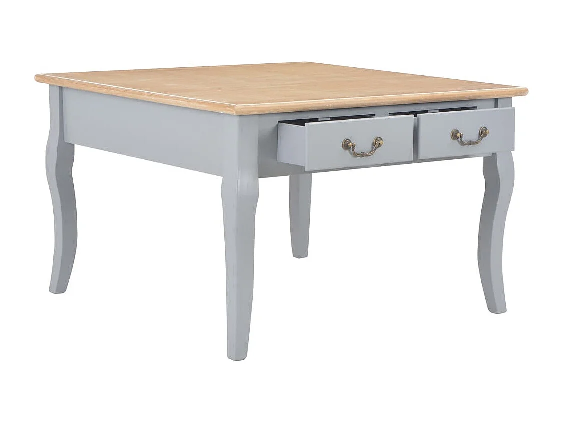 Salontafel 80x80x50 cm hout grijs