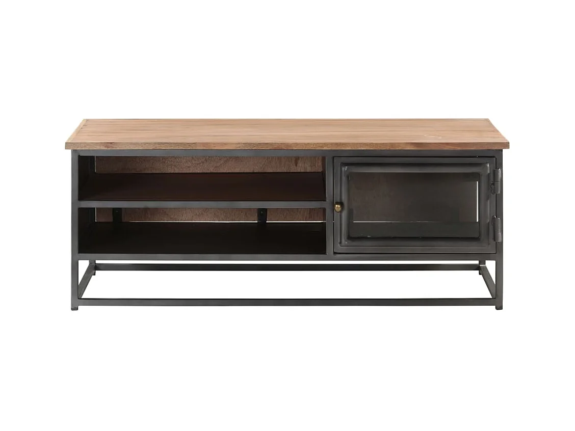 Couchtisch Grau 90x50x35 cm Massivholz Akazie