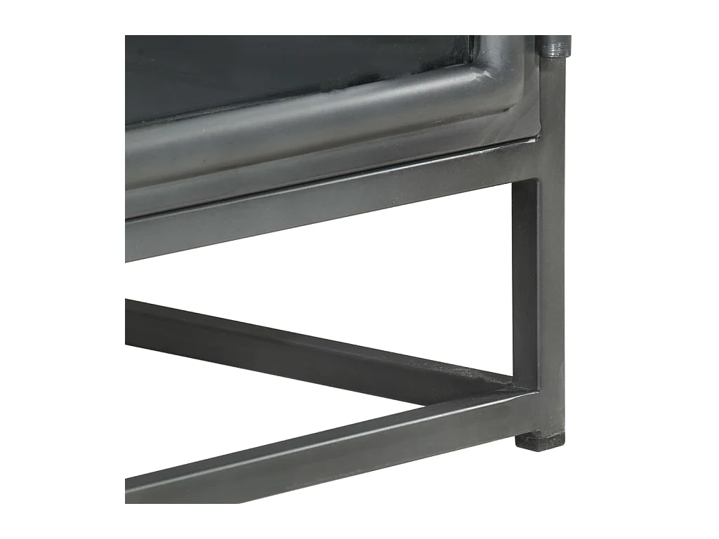 Couchtisch Grau 90x50x35 cm Massivholz Akazie