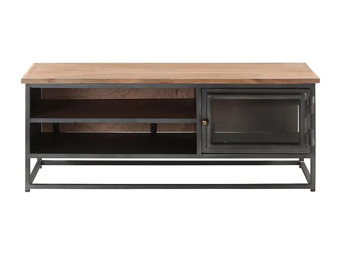 Couchtisch Grau 90x50x35 cm Massivholz Akazie