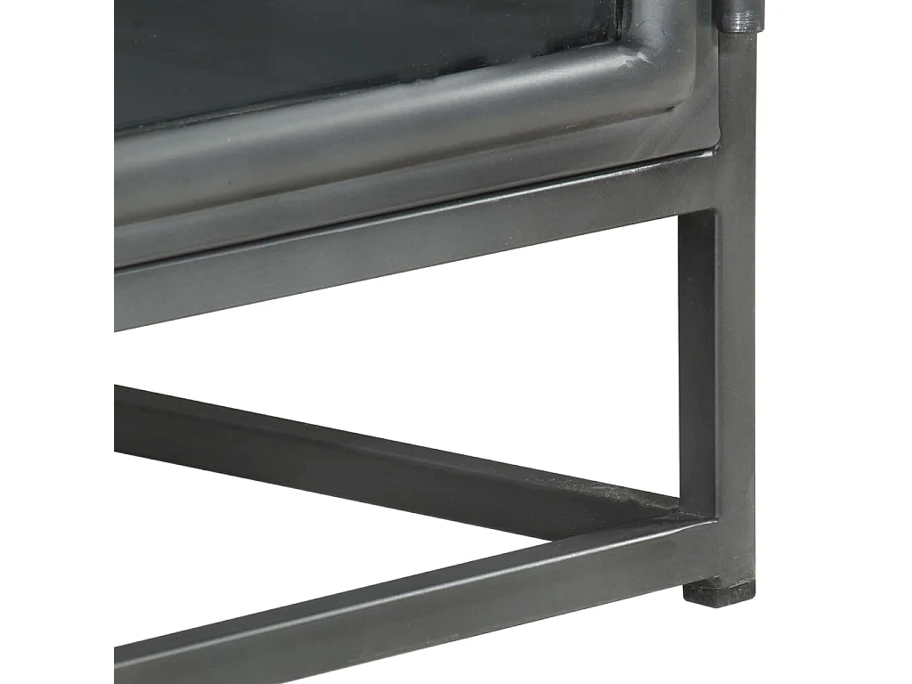 Couchtisch Grau 90x50x35 cm Massivholz Akazie
