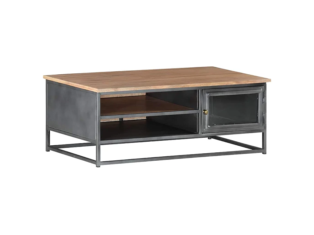 Table basse Gris 90x50x35 cm Bois d'acacia massif