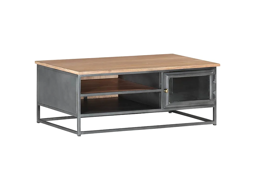 Table basse Gris 90x50x35 cm Bois d'acacia massif