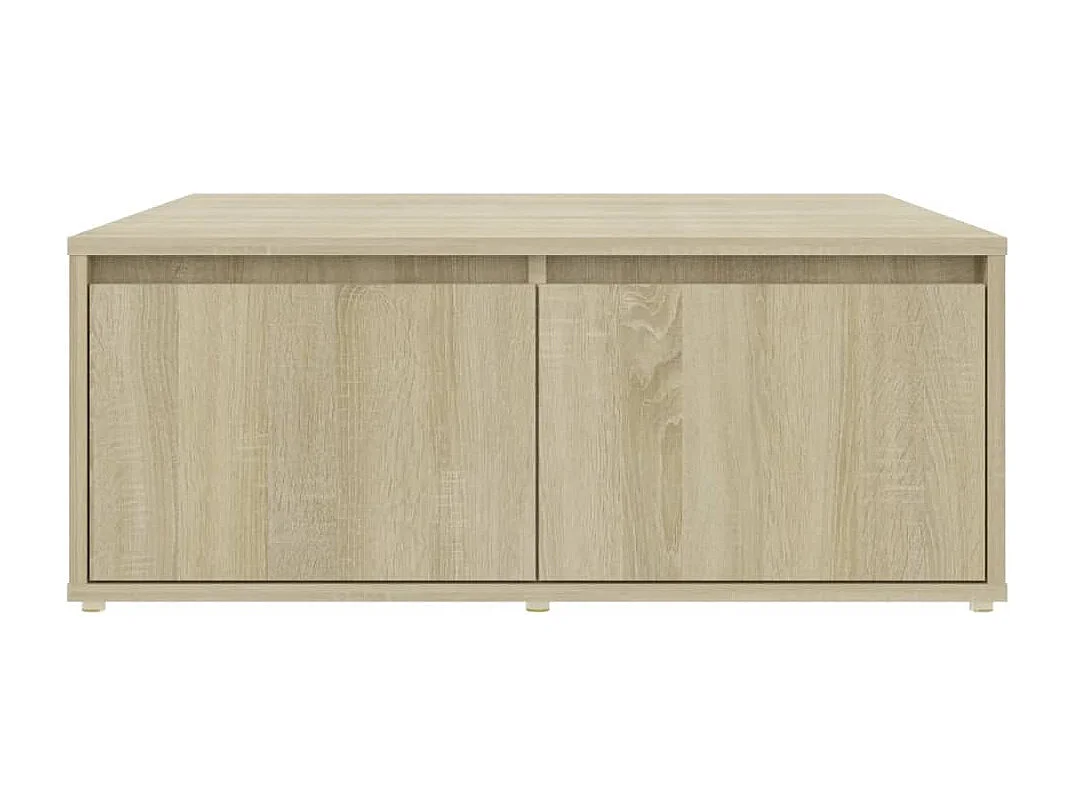 Mesa de centro madera contrachapada roble Sonoma 80x80x31 cm