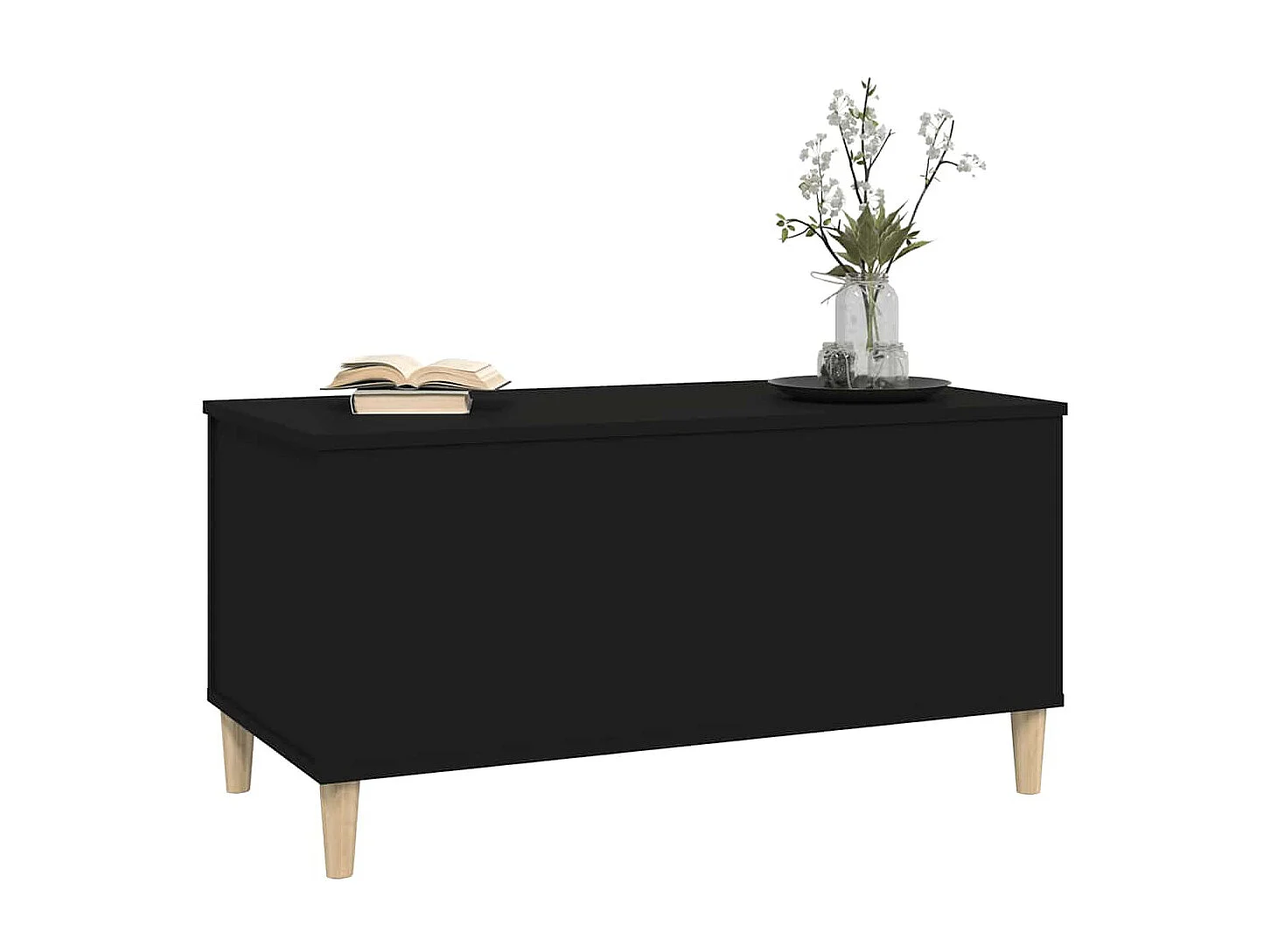 Couchtisch Schwarz 90x44,5x45 cm Holzwerkstoff