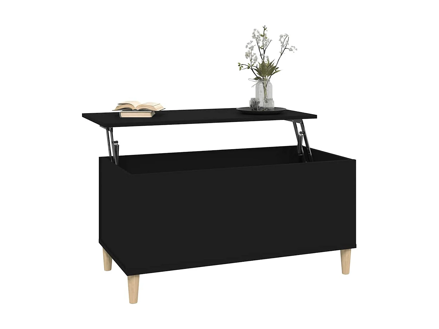 Couchtisch Schwarz 90x44,5x45 cm Holzwerkstoff