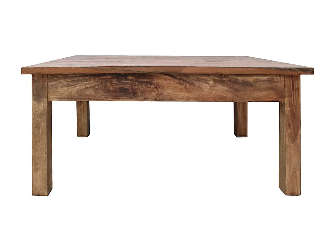 Tavolino da Salotto in Legno Massello di Mogano 96x73x45 cm