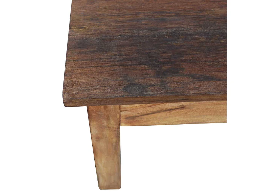 Tavolino da Salotto in Legno Massello di Mogano 96x73x45 cm