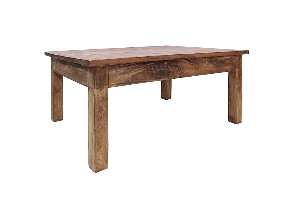 Tavolino da Salotto in Legno Massello di Mogano 96x73x45 cm