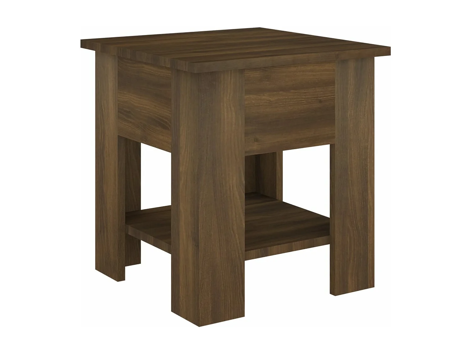 Mesa de centro madera de ingeniería marrón roble 40x40x42 cm