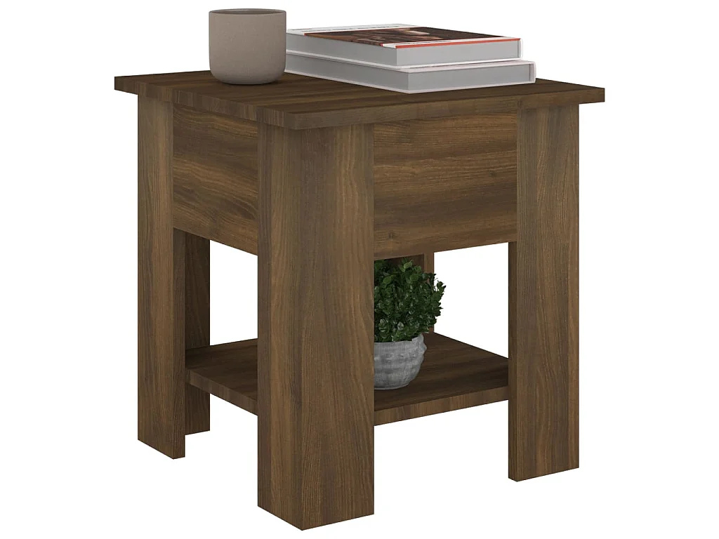 Couchtisch Braun Eichen-Optik 40x40x42 cm Holzwerkstoff
