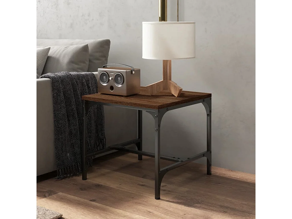 Tables d'appoint 2 pcs Chêne marron 40x40x35 cm Bois ingénierie