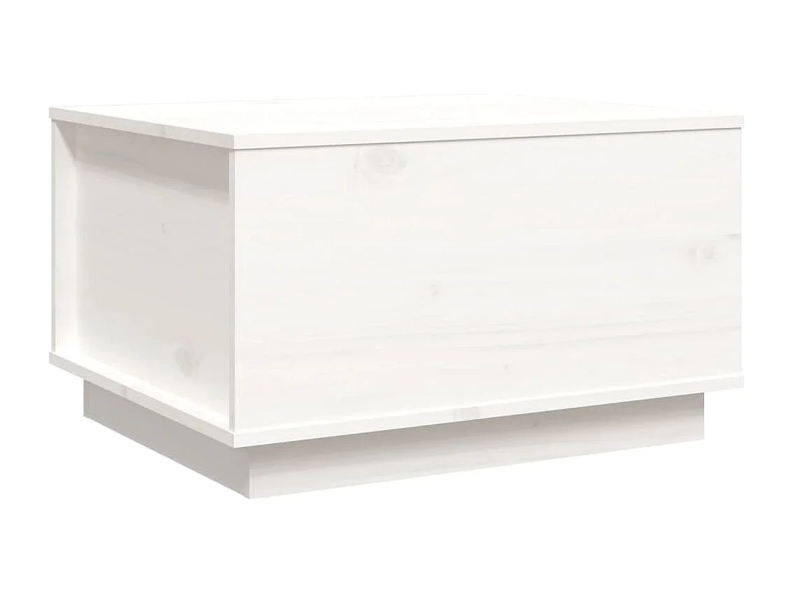 Table basse Blanc 60x50x35 cm Bois massif de pin