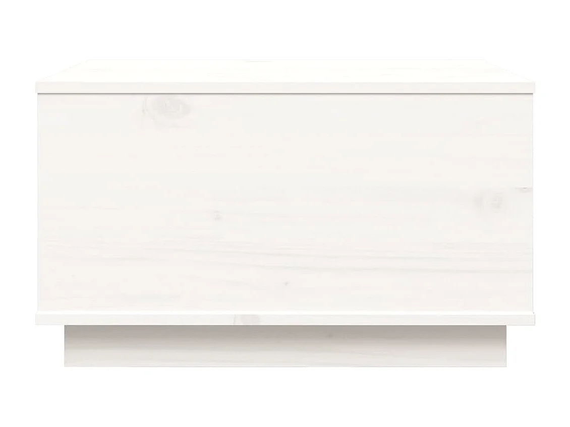 Salontafel 60x50x35 cm massief grenenhout wit