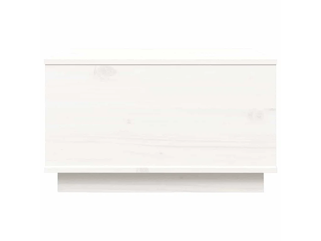 Salontafel 60x50x35 cm massief grenenhout wit