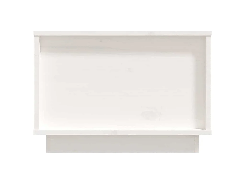 Salontafel 60x50x35 cm massief grenenhout wit