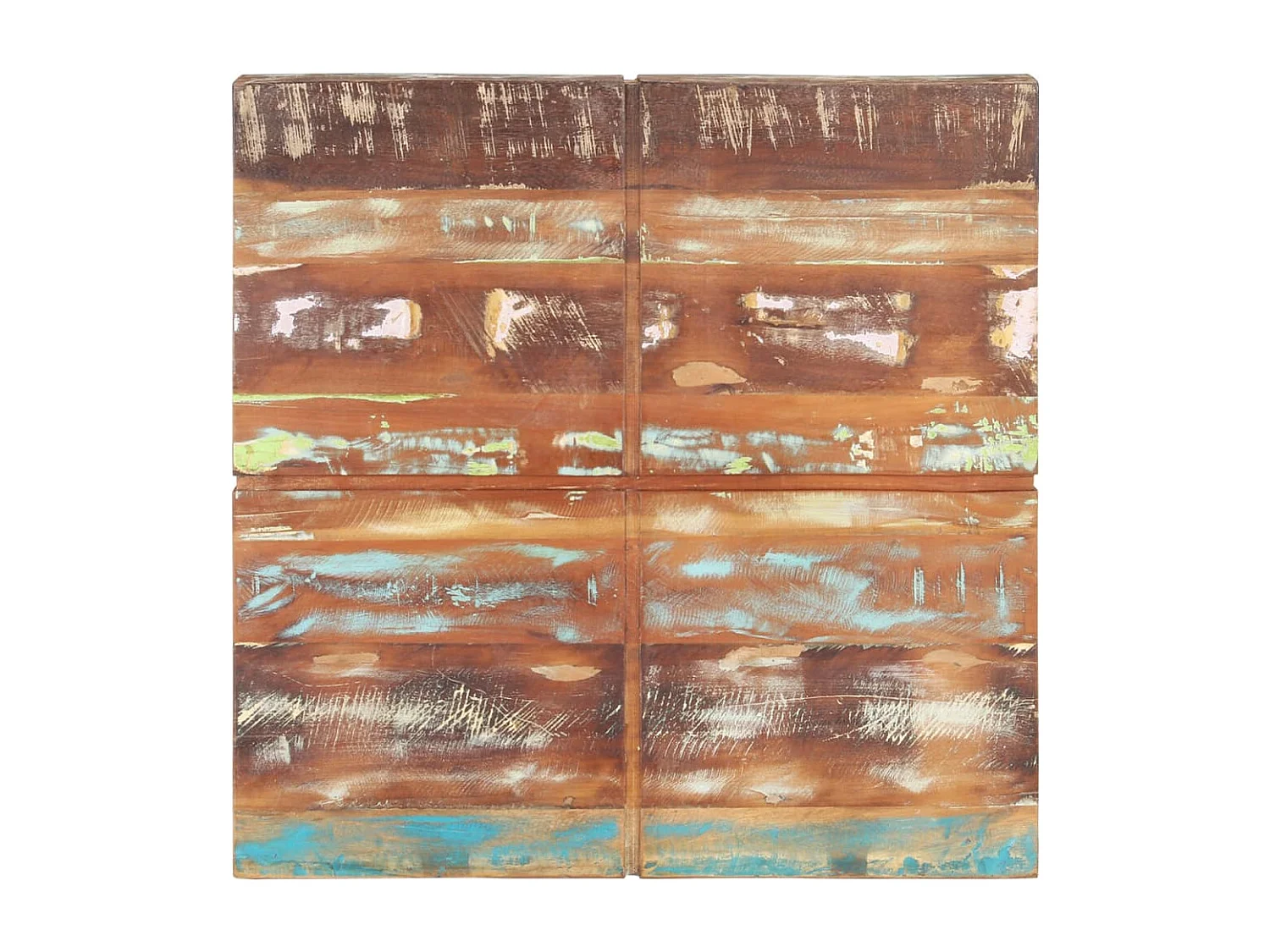 Table basse 80x80x28 cm Bois de récupération massif