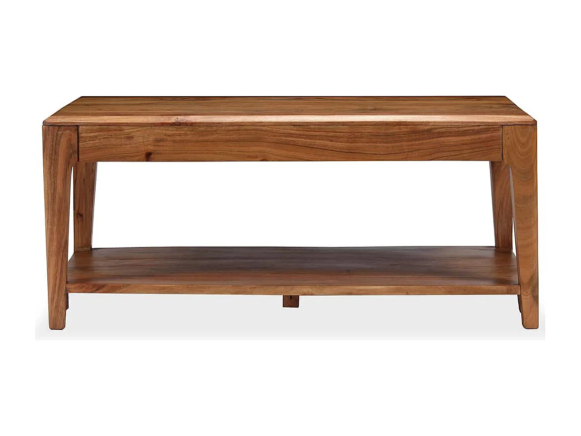 Tavolino da Salotto in Legno Massello 88x50x38 cm