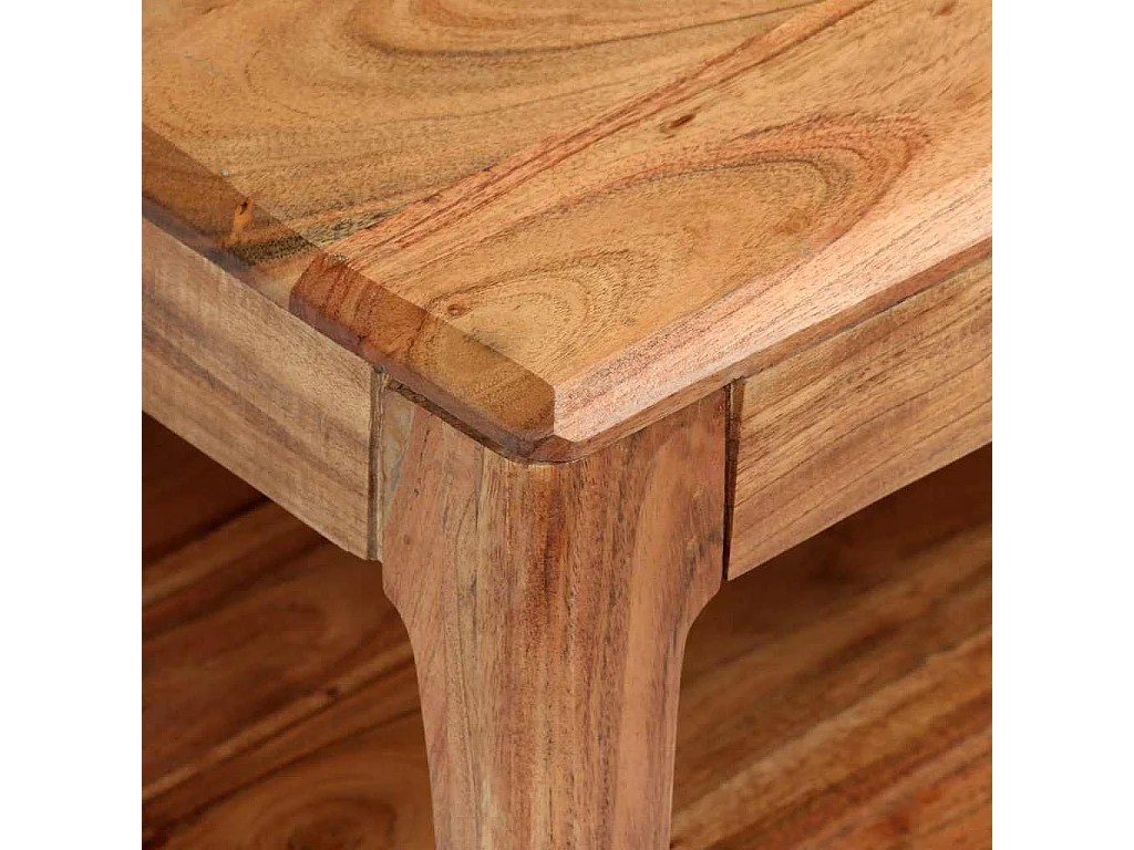 Tavolino da Salotto in Legno Massello 88x50x38 cm